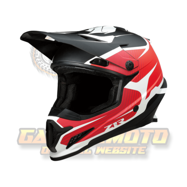 Z1R Rise Flame Red Motocross Helmet