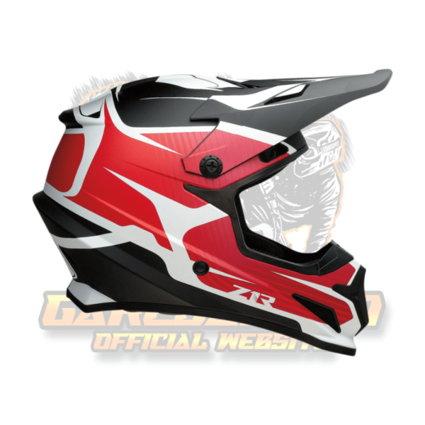 Z1R Rise Flame Red Motocross Helmet - Image 2