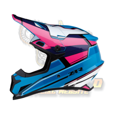 Z1R Rise MC Blue/Pink Motocross Helmet