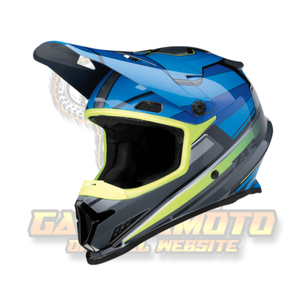 Z1R Rise MC Blue/Yellow Motocross Helmet