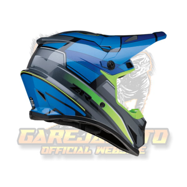 Z1R Rise MC Blue/Yellow Motocross Helmet - Image 2