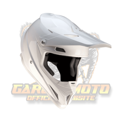 Z1R Rise Solid White Motocross Helmet