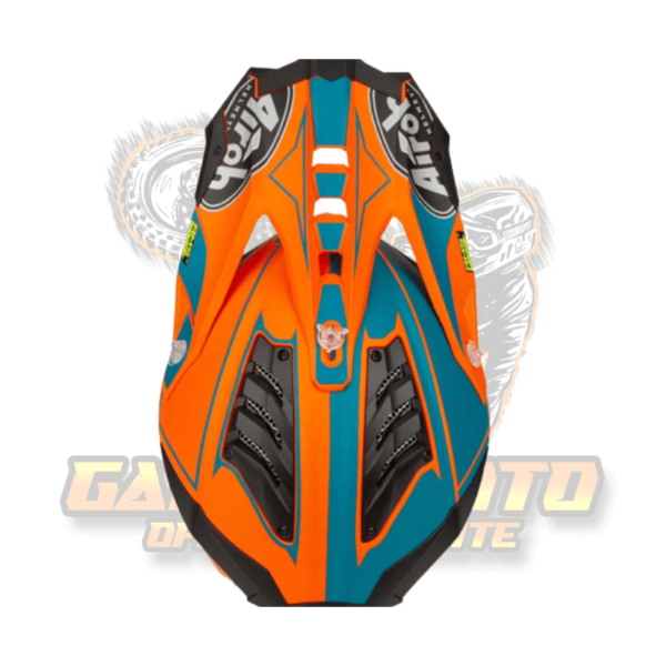 Airoh Aviator 3 Rampage Orange Motocross Helmet - Image 3