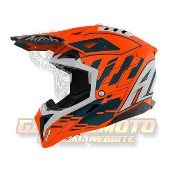 Airoh Aviator 3 Rampage Orange Motocross Helmet