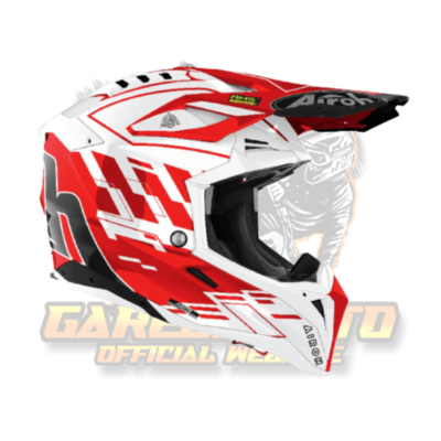 Airoh Aviator 3 Rampage Red Motocross Helmet